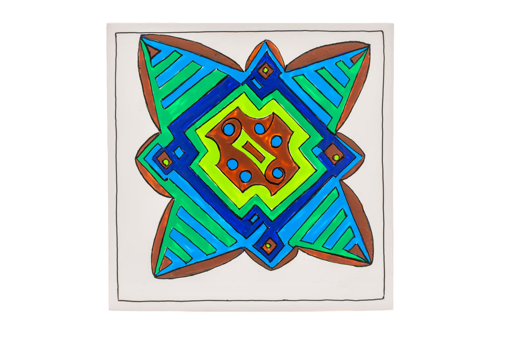 Friso 6 azulejos simetrias natura